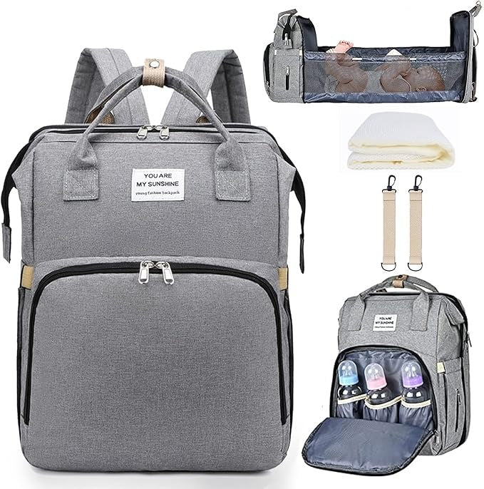 Portable Folding Crib Diaper Bag Multi-Function / حقيبة حفاضات سرير أطفال قابلة للطي متعددة الوظائف