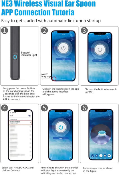 Waterproof Ear Wax Removal Cleaner Kit / مجموعة تنظيف مقاومة للماء لإزالة شمع الأذن